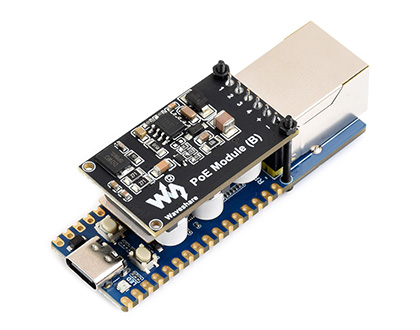 RP2350-POE-ETH-Kit with Unsoldered Headers and PoE Module