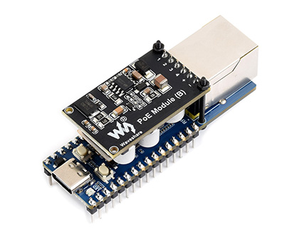 RP2350-POE-ETH-M-Kit with Pre-soldered Headers and PoE Module