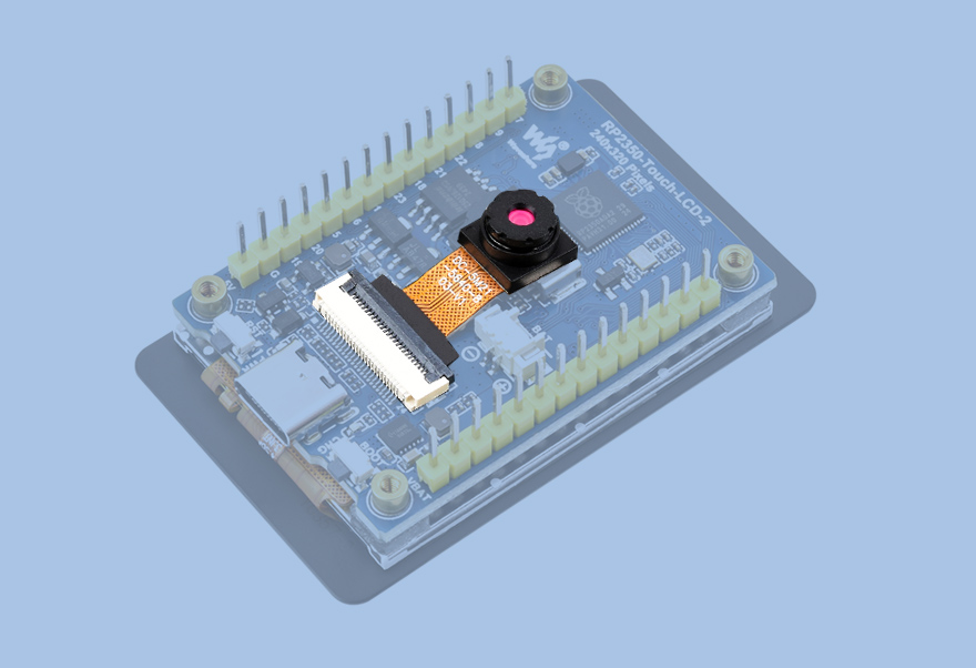 RP2350 2inch touch display development board, supports OV2640 / 0V5640 and other mainstream cameras