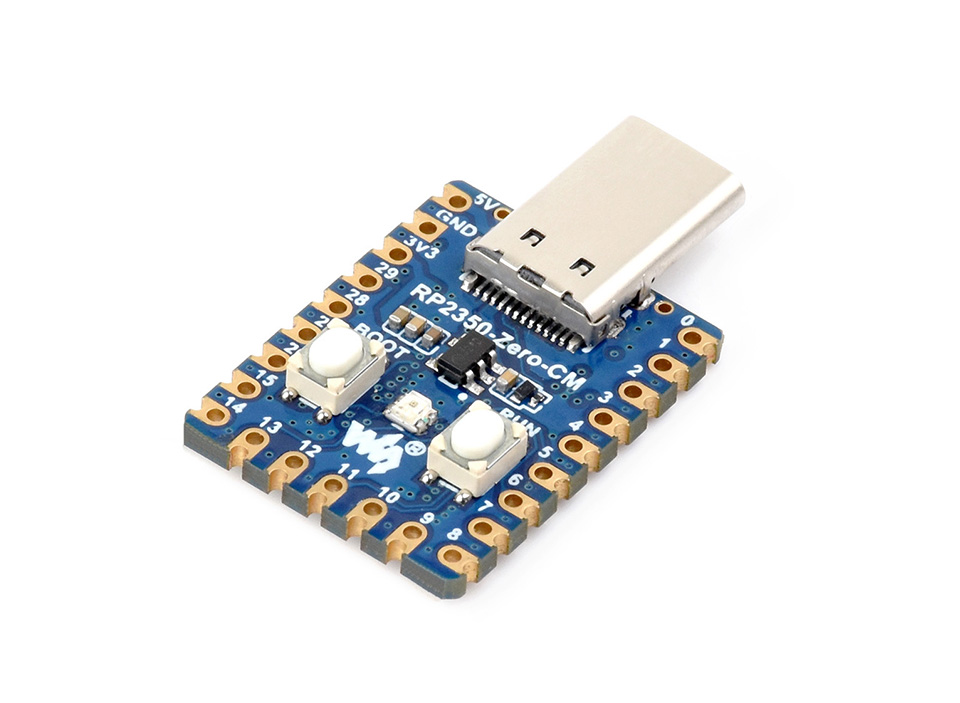 RP2350-Zero-CM Mini Development Board, front view and features