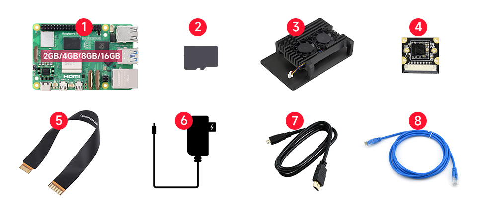 Raspberry Pi 5 Kit, Options for Kits and 4GB/8GB RAM, BCM2712 processor,  2.4GHz quad-core 64-bit Arm Cortex-A76 CPU, Built Using RP1 I/O Controller  Designed By Raspberry Pi