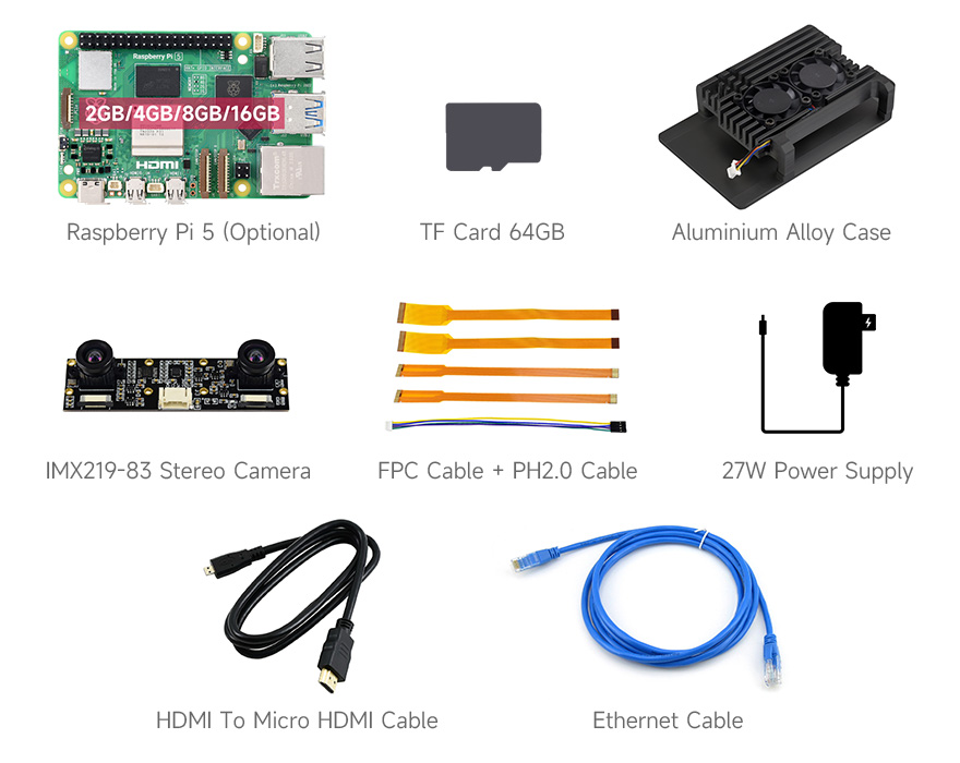 Raspberry Pi 5 Kit, Options for Kits and 4GB/8GB RAM, BCM2712 processor,  2.4GHz quad-core 64-bit Arm Cortex-A76 CPU, Built Using RP1 I/O Controller  Designed By Raspberry Pi