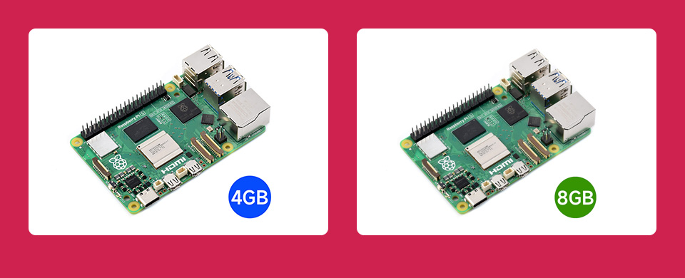 Raspberry Pi 5 - 8GB, Raspberry Pi 5 - 4GB