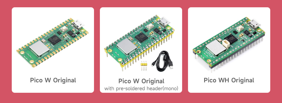 RPi Pico W with Header RPi Pico W WiFi with Pre-soldered Headers