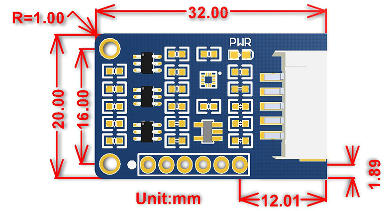 BMP388 Barometric Pressure Sensor dimensions