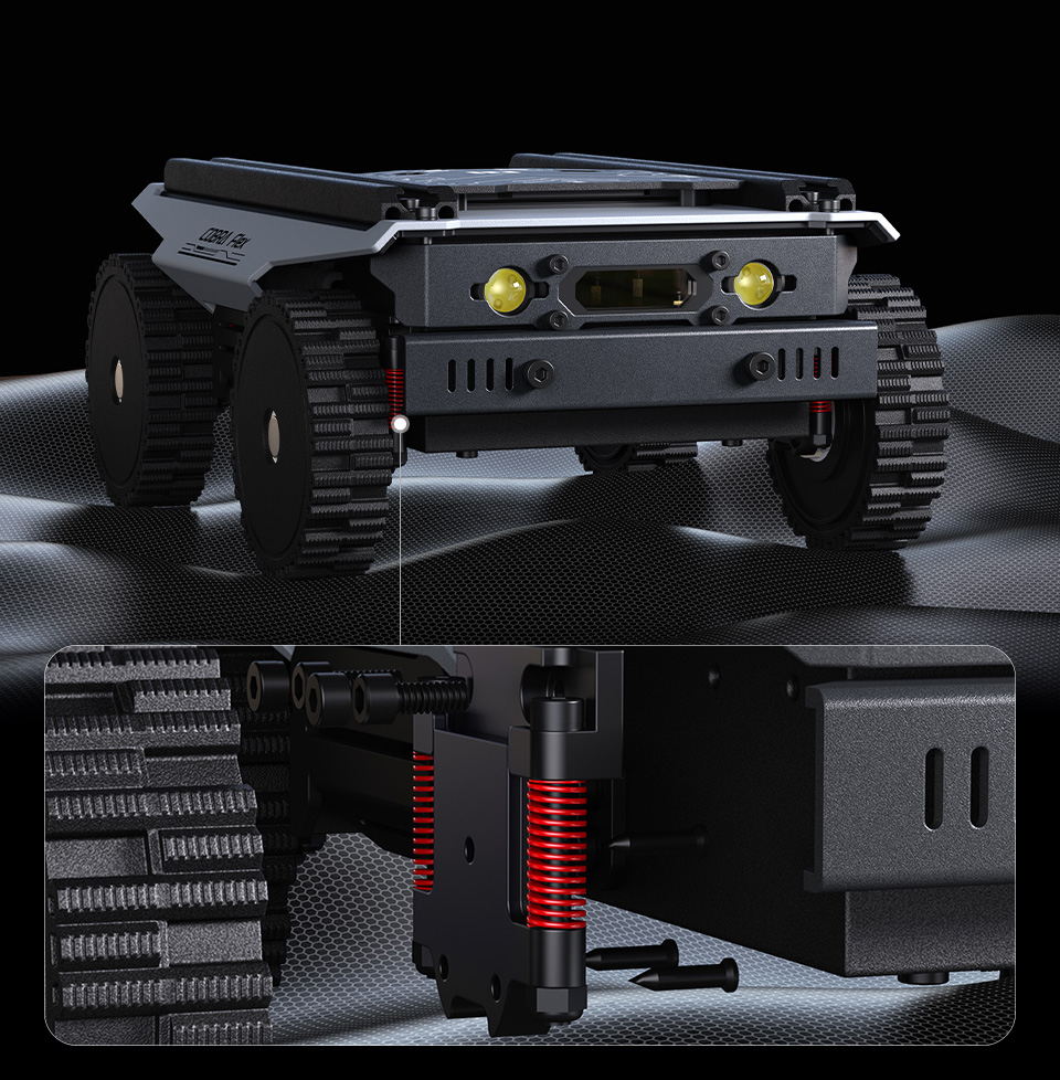 Cobra Flex Universal Modular Drive-by-Wire Chassis, with individual CNC metal suspension