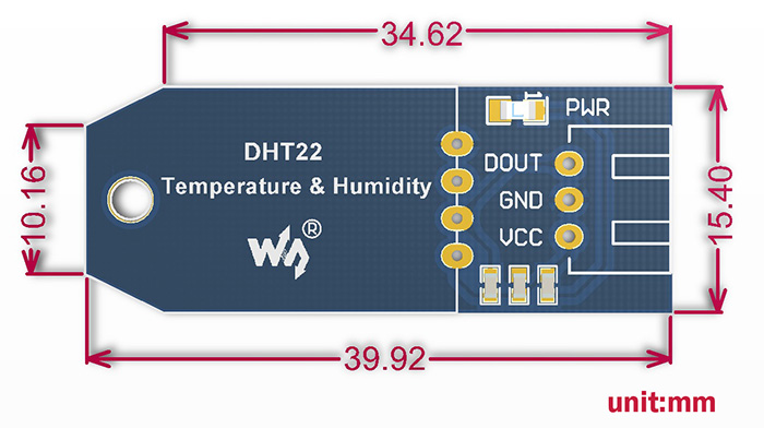 DHT22 Temperature-Humidity Sensor - Waveshare Wiki