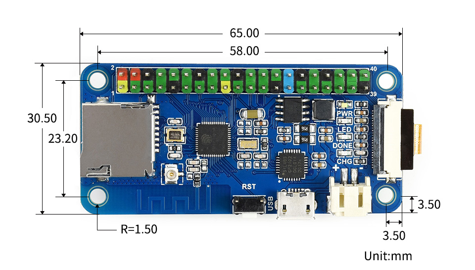 Esp32 um, mini placa de desenvolvimento com