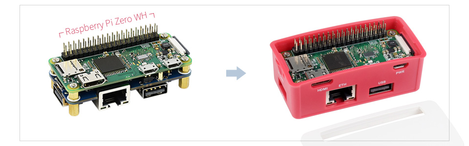 Ethernet / USB HUB BOX for Raspberry Pi Zero series, 1x RJ45 Ethernet Port,  3x USB 2.0 Ports