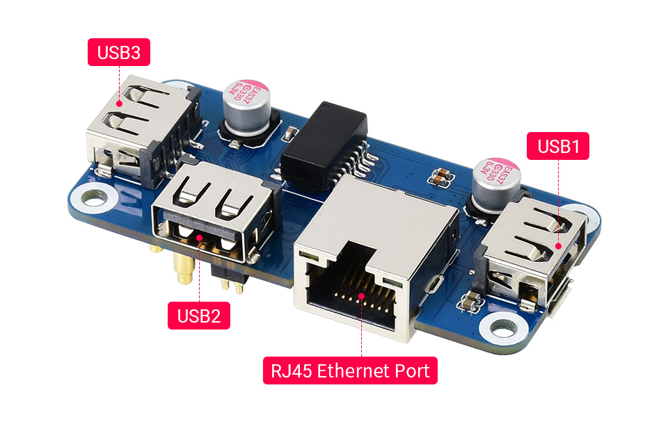 RPi Zero USB and Ethernet Hub Expansion Board