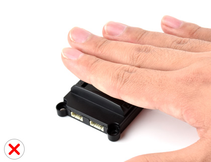 Thin-Type Finger Vein Module (B), wrong finger placement demo