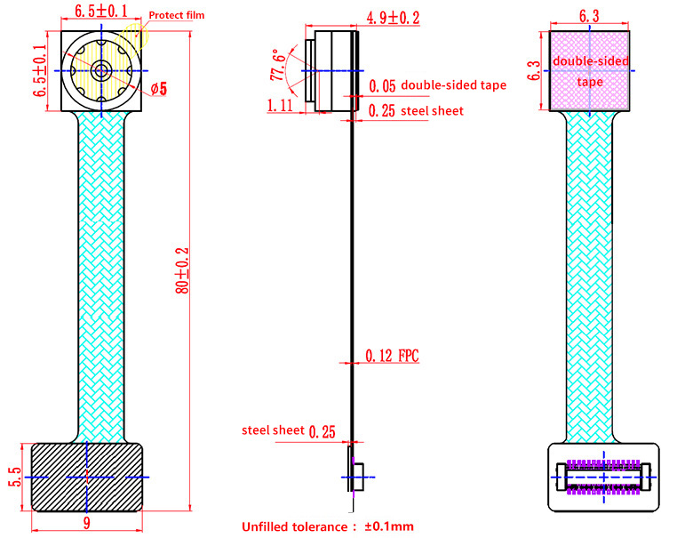 IMX219-D77 dimensions