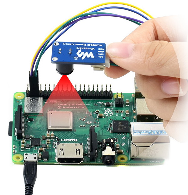 MLX90640-D55 Thermal Camera application example