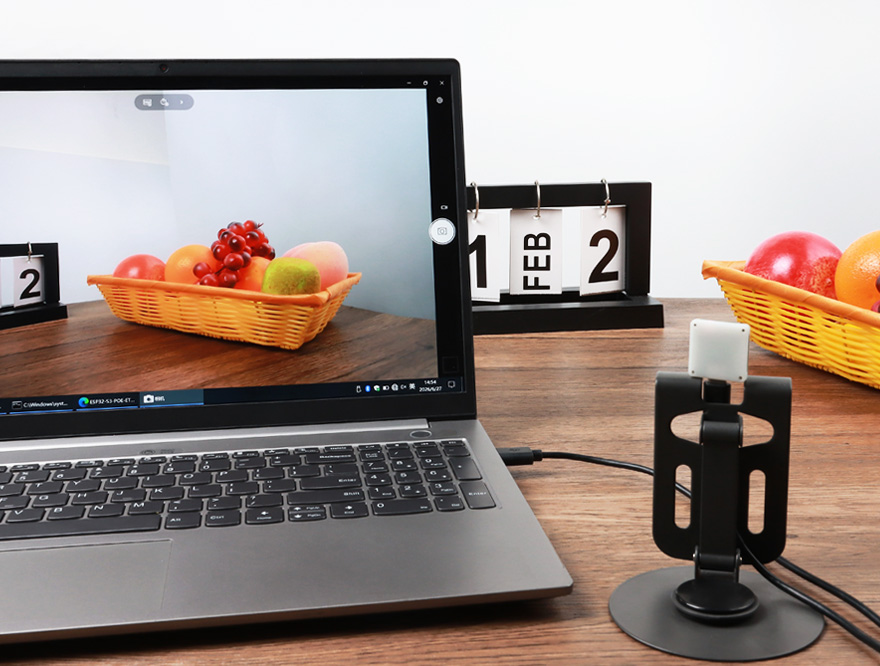 OV4689 4MP USB Camera (A) connected to computer for shooting