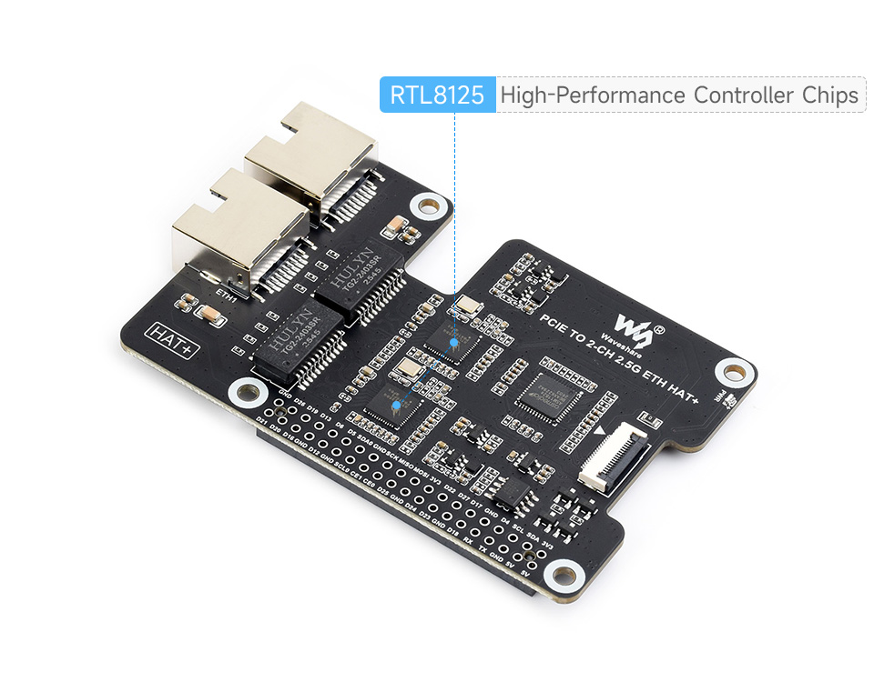 PCIE TO 2-CH 2.5G ETH adapter, High-performance controller