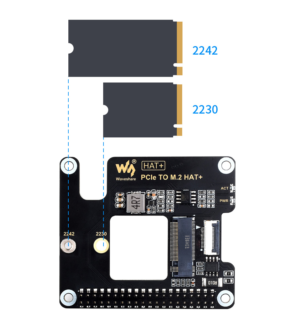 PCIe To M.2 Adapter for Raspberry Pi 5, Supports NVMe Protocol M.2