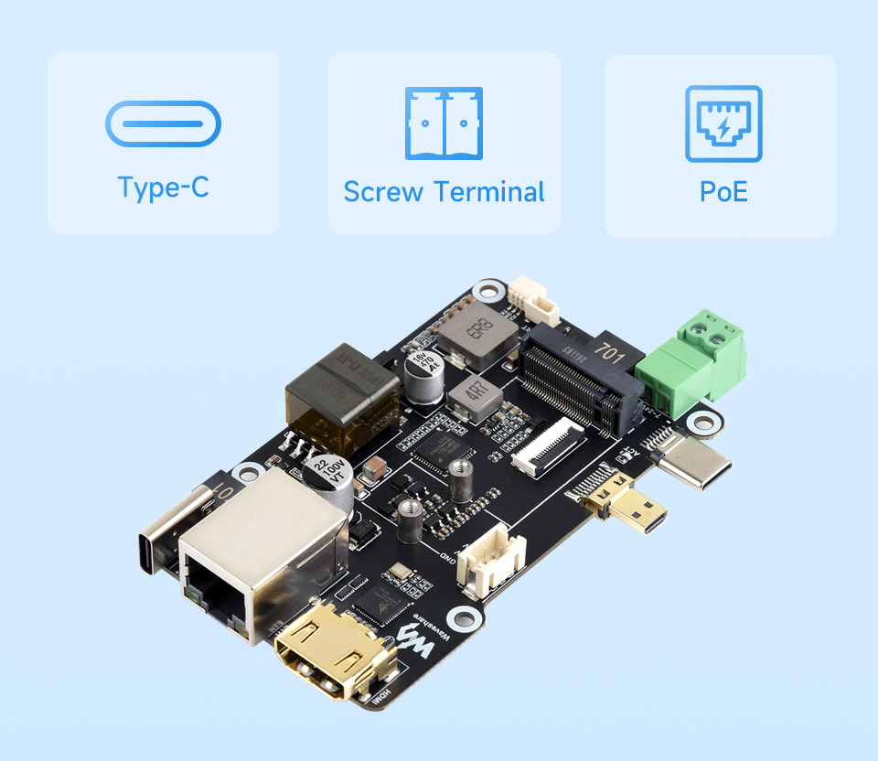 PCIe To M.2 Multifunctional Adapter, two power supply methods