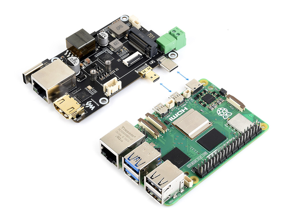 PCIe To M.2 Multifunctional Adapter, connecting to Raspberry Pi 5