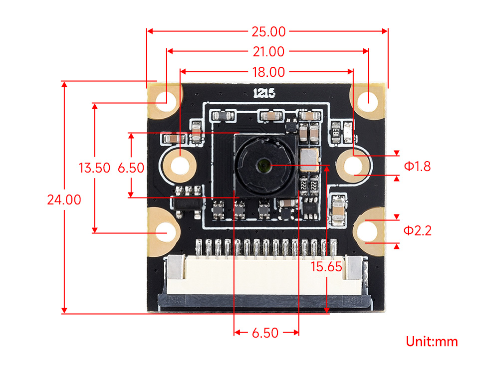 thumbnail image 2 of Waveshare IMX219 Camera Module – 8MP, 160° Wide Angle, For Raspberry Pi 5/4/3/Zero & Jetson Nano 2 of 14