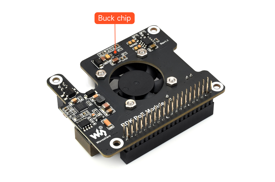 RDK-PoE-Module Onboard high-power buck chip