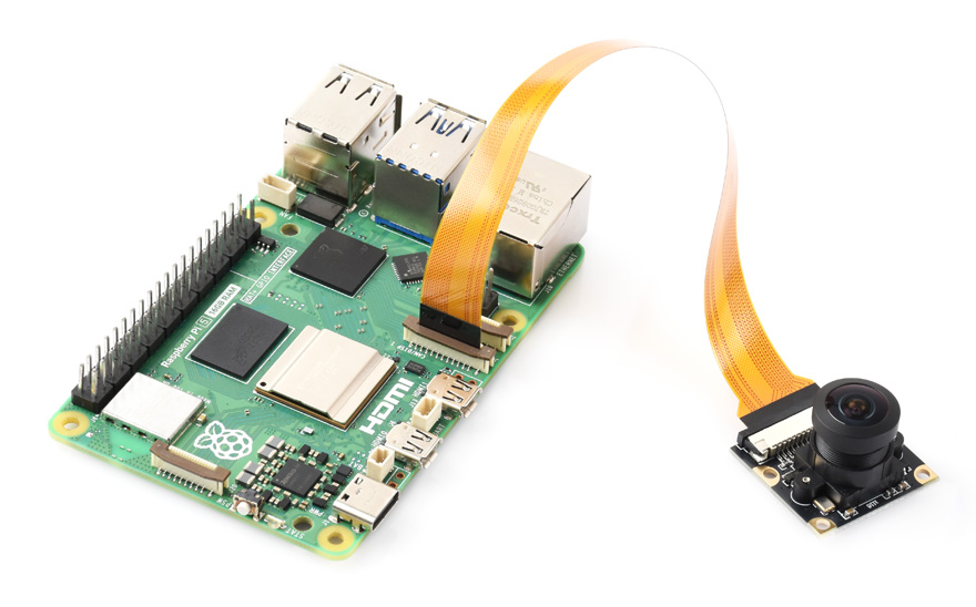 RPi Camera (G), Connects to Raspberry Pi 4B/3B+/3A+/3B/2B/B+/A+/Zero series/Zero 2 W series versions