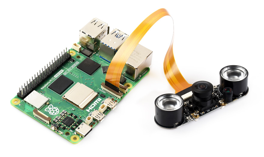 RPi Camera (H), Connects to Raspberry Pi 4B/3B+/3A+/3B/2B/B+/A+/Zero series/Zero 2 W series versions