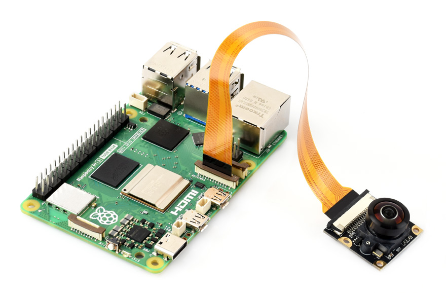 RPi Camera (M), Connects to Raspberry Pi 4B/3B+/3A+/3B/2B/B+/A+/Zero series/Zero 2 W series versions