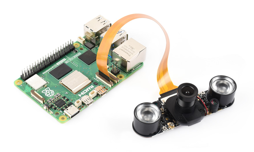 RPi IR-CUT Camera, Connects to Raspberry Pi 4B/3B+/3A+/3B/2B/B+/A+/Zero series/Zero 2 W series versions