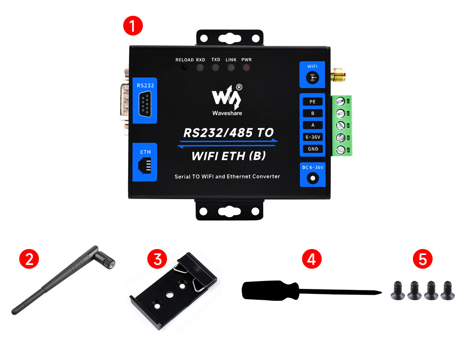 RS485 para WiFi e Ethernet, Caixa de Metal