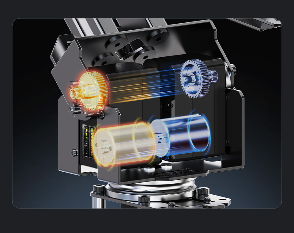 3+1 DOF High-Torque Serial Bus Servo Robotic Arm, innovative dual-drive technology