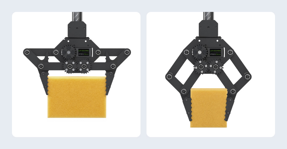 3+1 DOF High-Torque Serial Bus Servo Robotic Arm, parallel gripping with multi-size compatibility