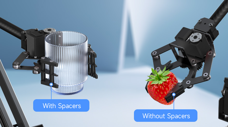3+1 DOF High-Torque Serial Bus Servo Robotic Arm, Adjustable spacers, easily suitable
			for different requirements