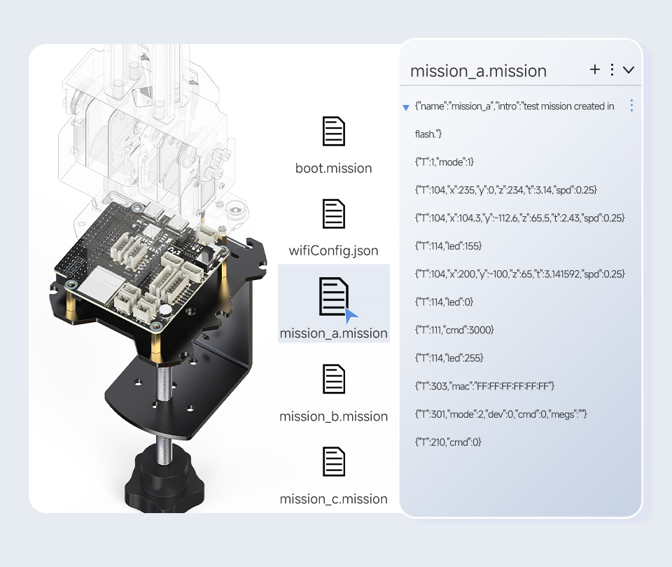 3+1 DOF High-Torque Serial Bus Servo Robotic Arm, One-click automatic recording Easy to create actions