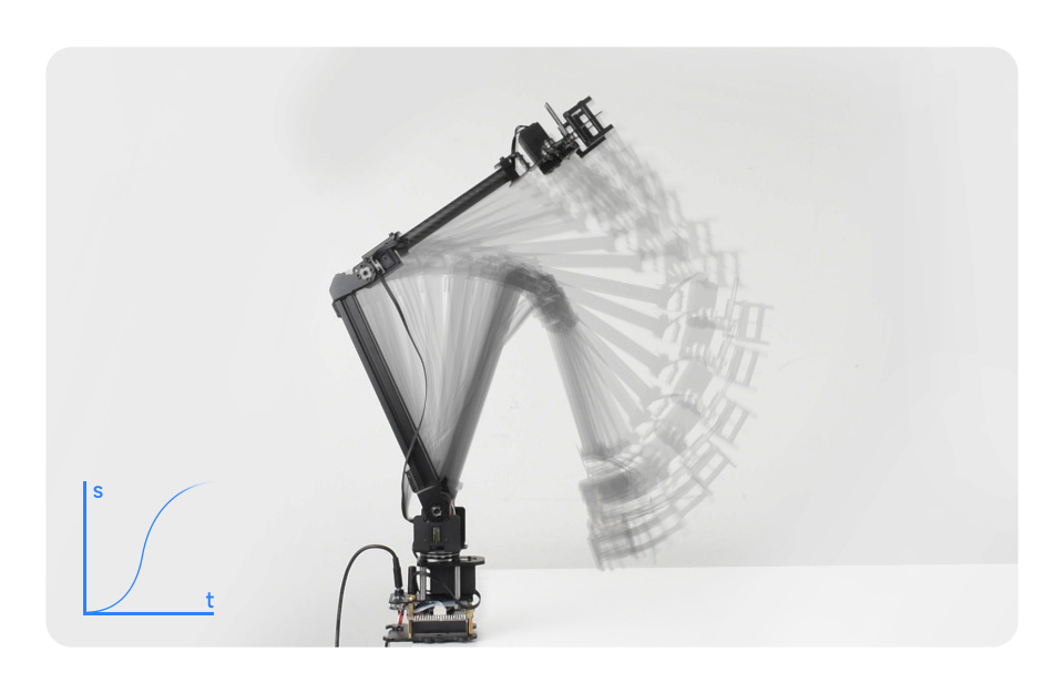 3+1 DOF High-Torque Serial Bus Servo Robotic Arm, Curve Velocity Control for Smoother movement