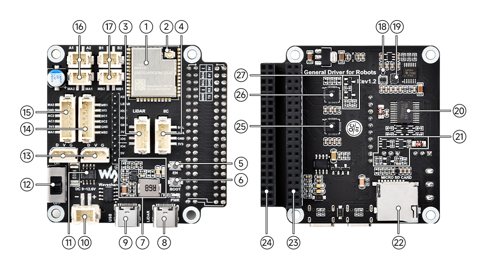 3+1 DOF High-Torque Serial Bus Servo Robotic Arm, General Driver Board for Robots
