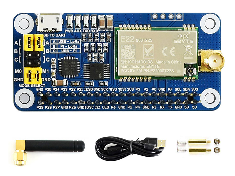 SX1262 915M LoRa HAT dimensions