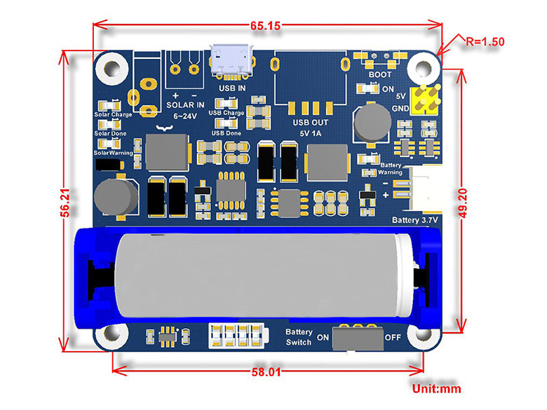 Wavesare módulo de gerenciamento de energia solar, para painel solar de 6v ~ 24v