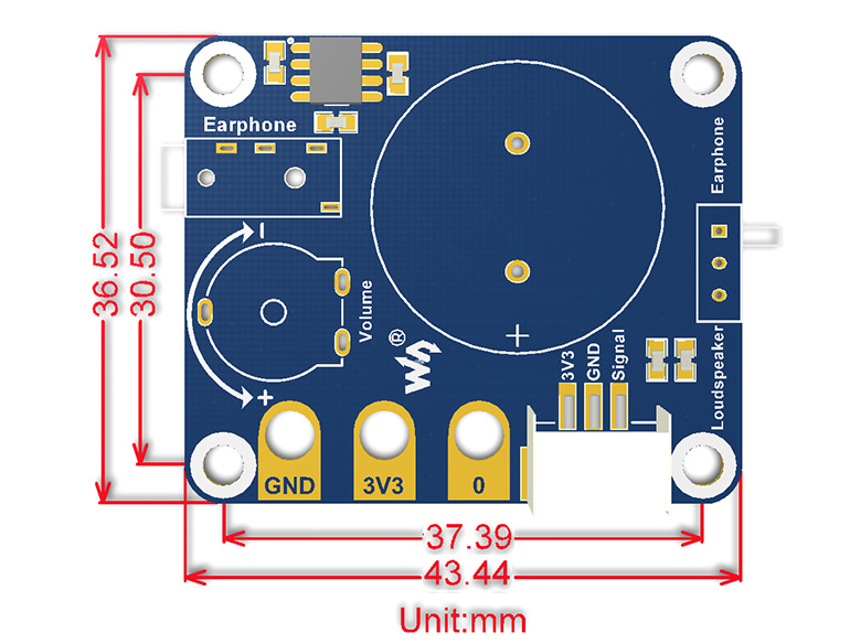 Speaker for micro:bit dimensions