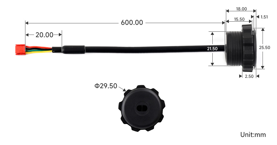 TOF (time of flight) Laser Range Sensor, outline dimensions