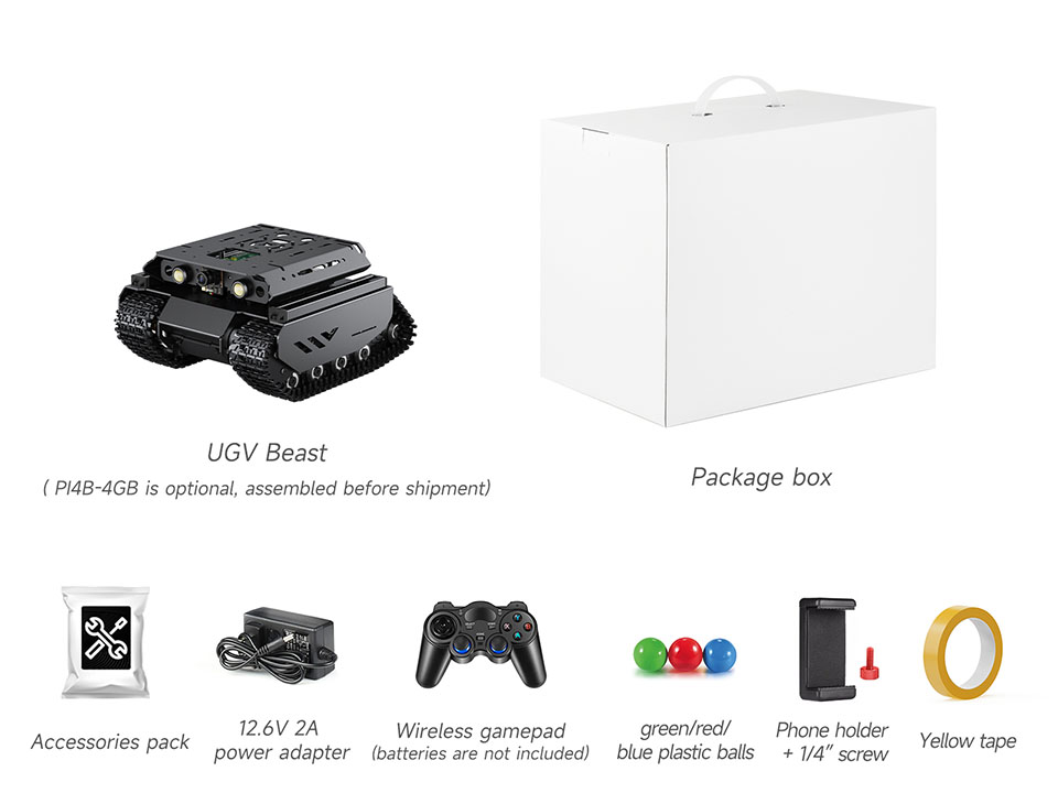 UGV Beast PI4B AI Kit