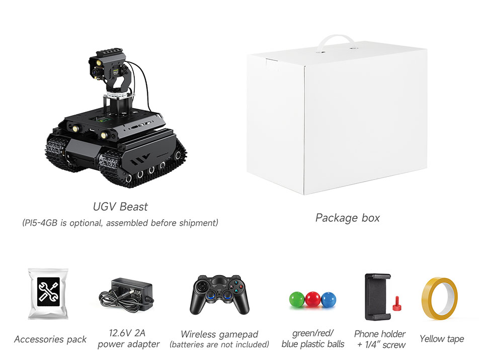 UGV Beast PT PI5 AI Kit