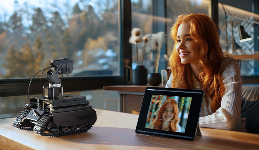 UGV Beast AI Robot face recognition demo