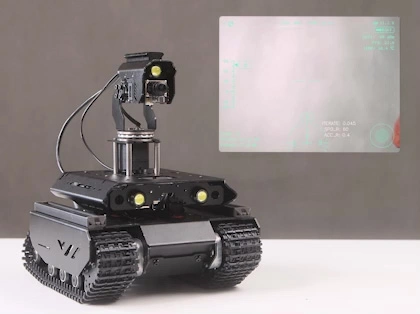 UGV Beast AI Robot blacklight control gesture control demo