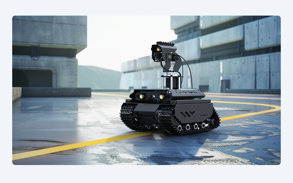 UGV Beast AI Robot vision line tracking demo