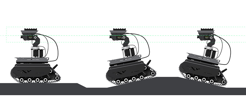 UGV Beast AI Robot, supports Pan-tilt vertical stabilization function