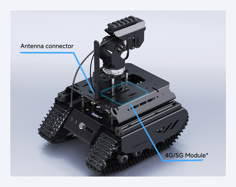 UGV Beast AI Robot, supports installing 4G/5G module