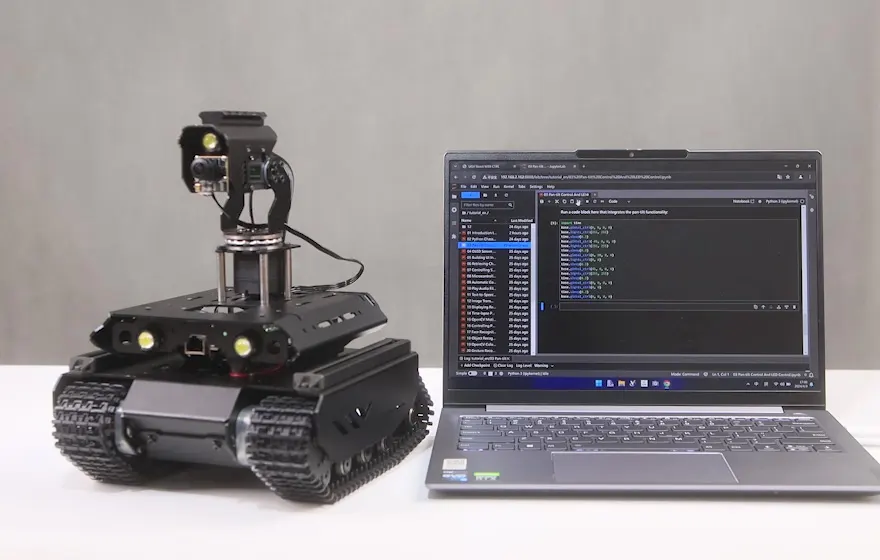 UGV Beast AI Robot, controlled by Jupyter Lab via PC