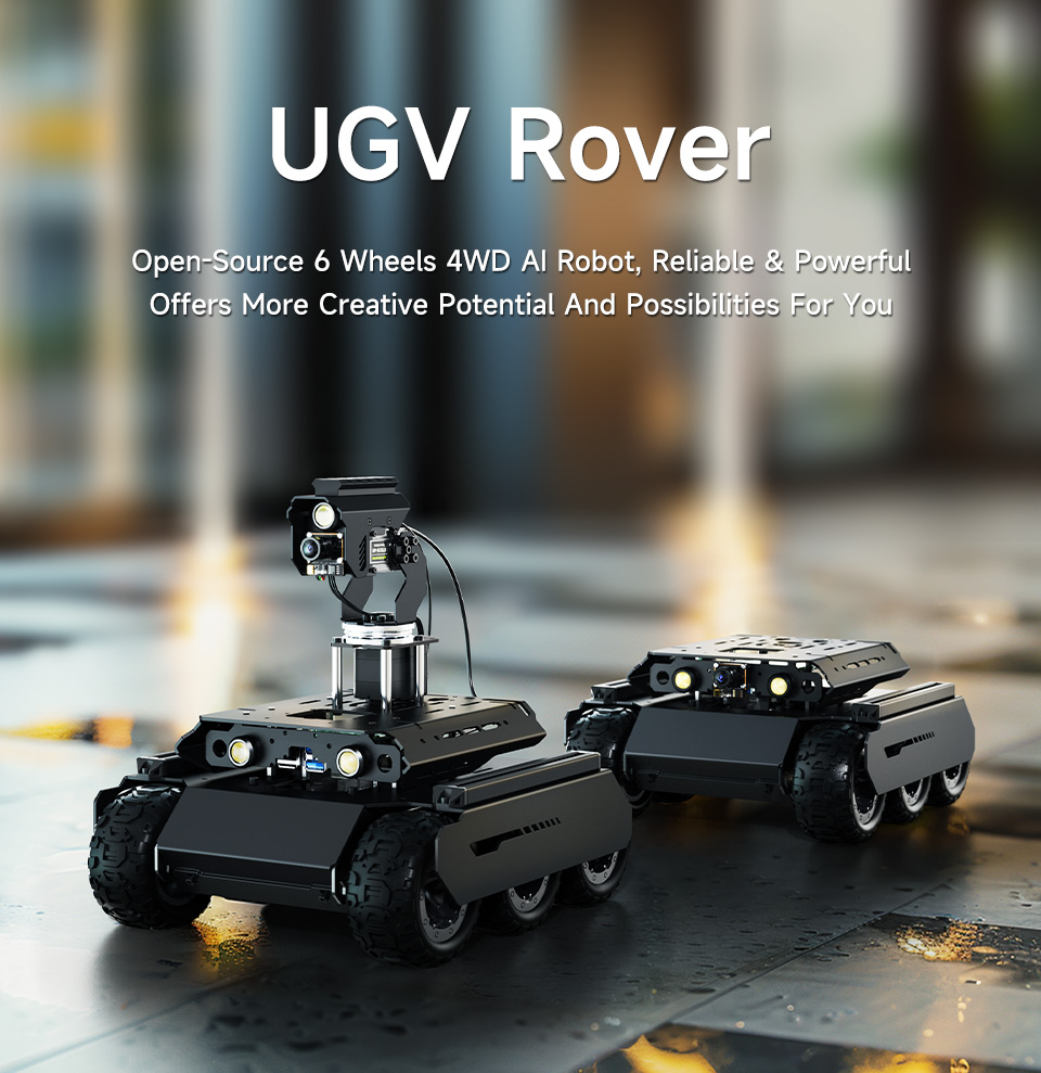 UGV Rover AI Robot, optional for Pan-Tilt Module, usage scenario