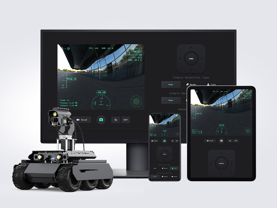 UGV Rover AI Robot, can be controlled via Web Application