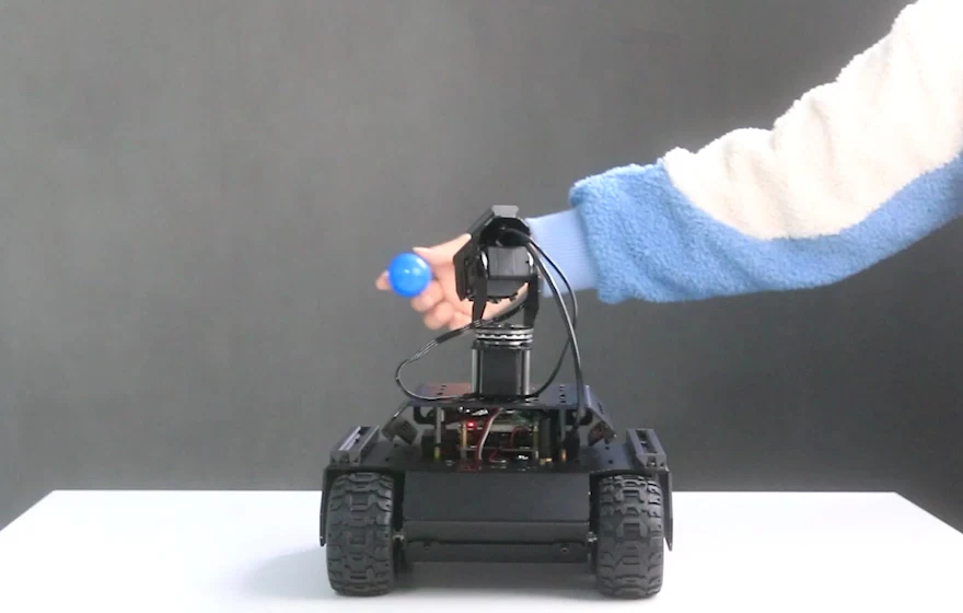 UGV Rover AI Robot color recognition and automatic targeting demo
